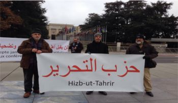Europa: Ein Protest Sit-in vor dem Gebäude der Vereinten Nationen in Genf