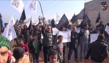 Wilaya Syrien: Demonstration in den Flüchtlingslager im Norden für das Mobilisieren der Al-Sham-Fraktionen, die dann eingeladen wurden sich zu vereinen, um das Regime zu stürzen!