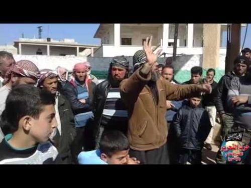Suriye Vilayeti: Deyr Seman&#039;daki gösteride İsa el İsevi kardeşin konuşması