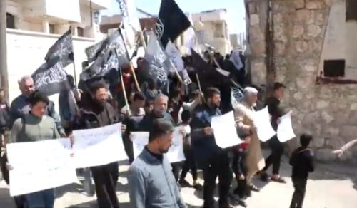 Hizb ut Tahrir / Wilayah Syria: Demonstration in Al Sahharah Aqsa Cries out to Armies