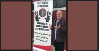 Avustralya: Ürdün Rejiminin Büyükelçiliği önünde İsmail el Wahwah'ın serbest bırakılmasını talep eden konuşma