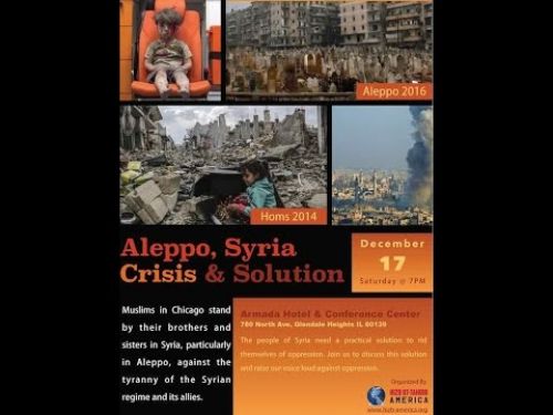 Amerika: Konuşma, &quot;Halep... Suriye... Kriz ve Çözümü!&quot;